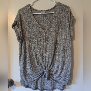 Grey and White tshirt